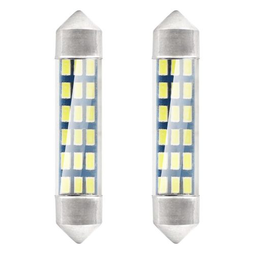 AMIO STANDARD 3014 18SMD Festoon C3W / C5W / C10W 41mm alb 12V bec cu led