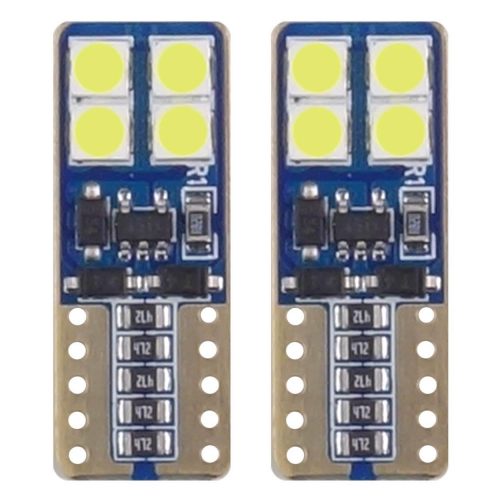 AMIO CANBUS 8SMD 2835 T10e (W5W) alb 12V/24V bec cu led