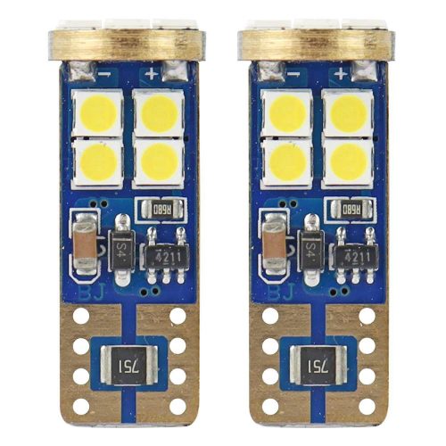 AMIO CANBUS 12SMD 2835 T10e (W5W) alb 12V/24V bec cu led