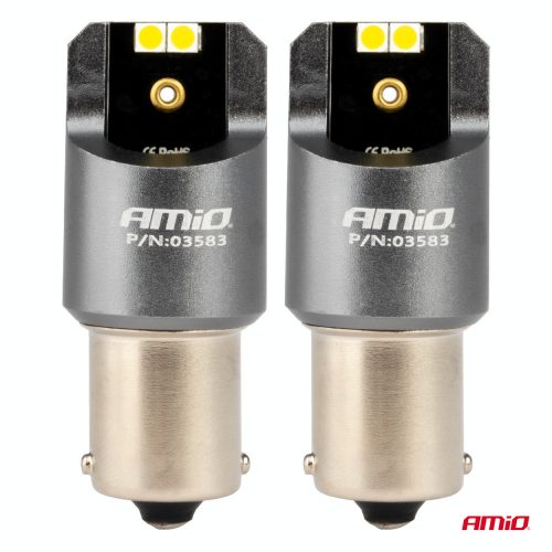 AMIO CANBUS PRO series BA15S P21W 4x3030 SMD alb 12/24V bec cu led