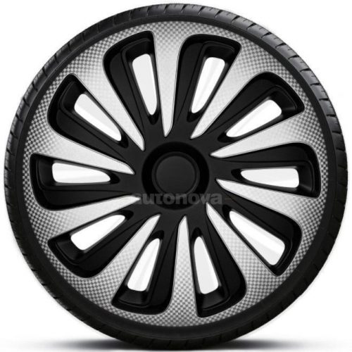 Capace roti auto Caliber Carbon Silver-Black de 13 inch (4 bucăți)