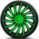 Capace roti auto Kendo Green Black de 13 inch (4 bucăți)