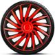 Capace roti auto Kendo Red Black de 13 inch (4 bucăți)