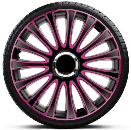 Capace roti auto Lemans Pro Pink-Black de 13 inch (4 bucăți)