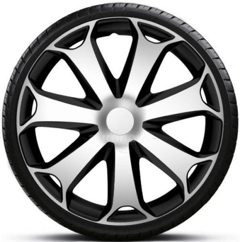 Capace roti auto Mega Silver-Black de 13 inch (4 bucăți)