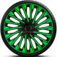 Capace roti auto Soho Green Black de 13 inch (4 bucăți)