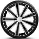 Capace roti auto Toro Silver-Black de 13 inch (4 bucăți)