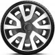 Capace decorative de 15 inch Revo Van Silver-Black (set de 4 bucăți) (Pentru vehicule comerciale)