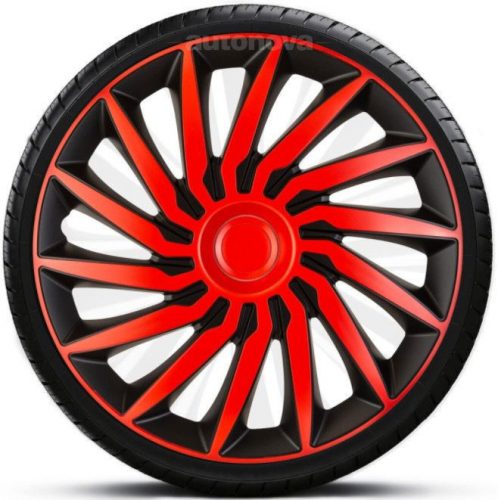 Capace roti auto Kendo Red Black de 16 inch (4 bucăți)