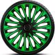 Capace roti auto Soho Green Black de 16 inch (4 bucăți)