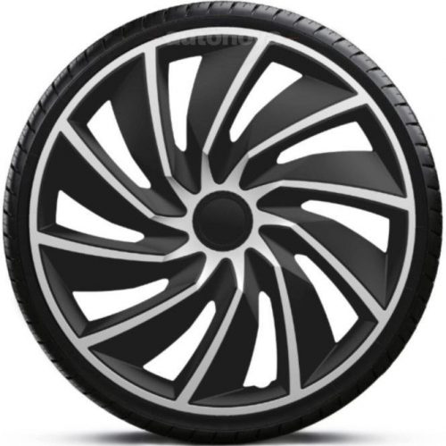 Capace roti auto Turbo Silver Black de 16 inch (4 bucăți)