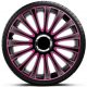 Capace decorative de 17 inch Lemans Pro Pink-Black (set de 4 bucăți)