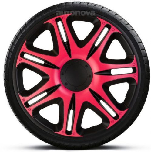 Capace roti auto Nascar Pink Black de 13 inch (4 bucăți)