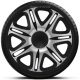 Capace decorative de 15 inch Nascar Silver-Black (set de 4 bucăți)