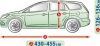 430-455 cm Acoperire auto garaj mobil - L2 hatchback/station wagon