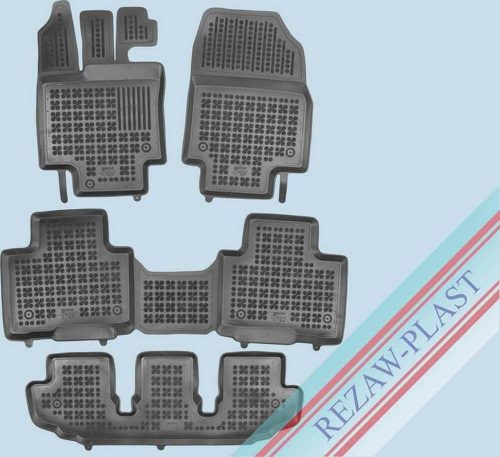 Toyota Highlander (XU70) (2019-) Set de covoare de cauciuc Rezaw-Plast pentru 7 pasageri pentru transport înalt (Rezaw-Plast Rubber Carpet Set)